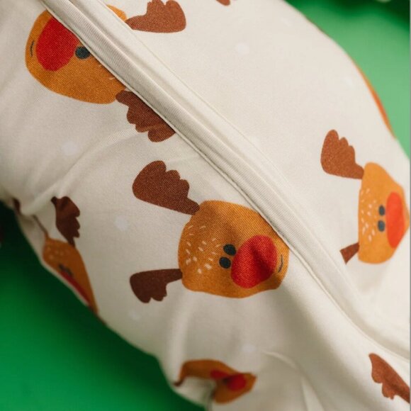 The Little One Shop Bamboo Zippy Reindeer 3-6 months Christmas red NWT - Picture 2 of 2